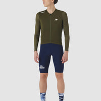 Café du Cycliste Roxane Men's Superlight Long Sleeve Cycling Jersey Radtrikot langarm Khaki