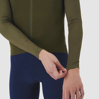 Café du Cycliste Roxane Men's Superlight Long Sleeve Cycling Jersey Radtrikot langarm Khaki