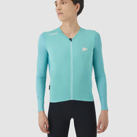 Café du Cycliste Roxane Men's Superlight Long Sleeve Cycling Jersey Radtrikot langarm Riviera Blue