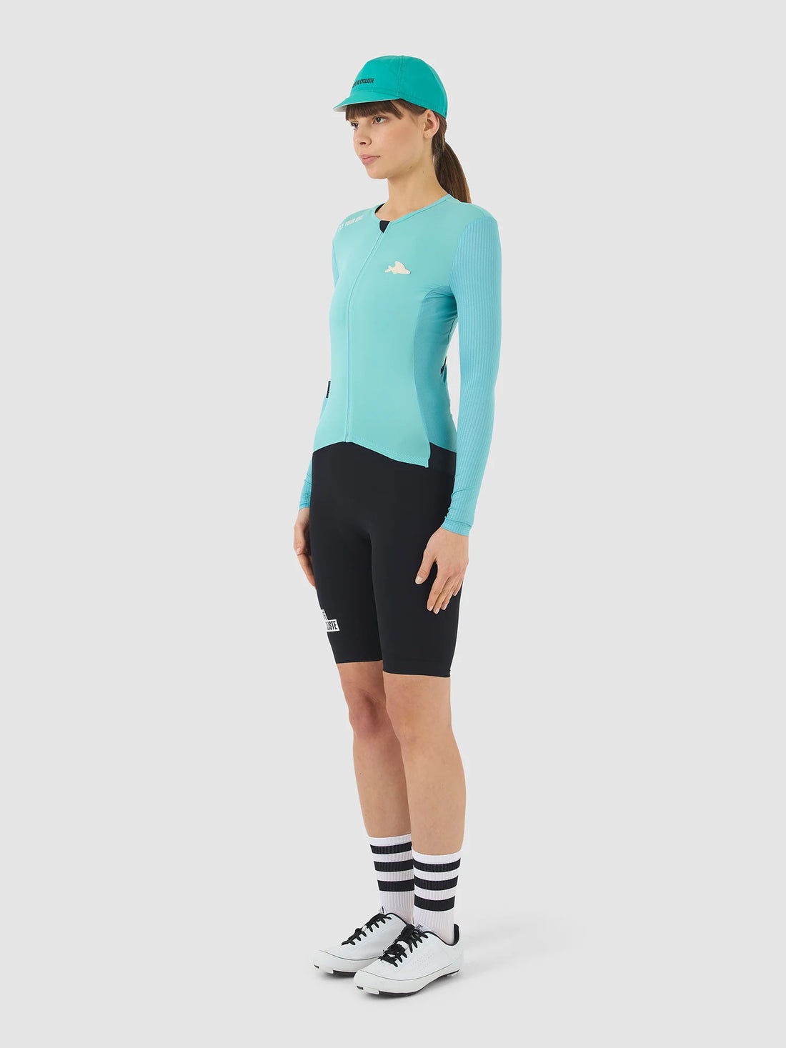 Café du Cycliste Roxane Women's Superlight Long Sleeve Cycling Jersey Radtrikot Riviera Blue