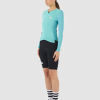 Café du Cycliste Roxane Women's Superlight Long Sleeve Cycling Jersey Radtrikot Riviera Blue