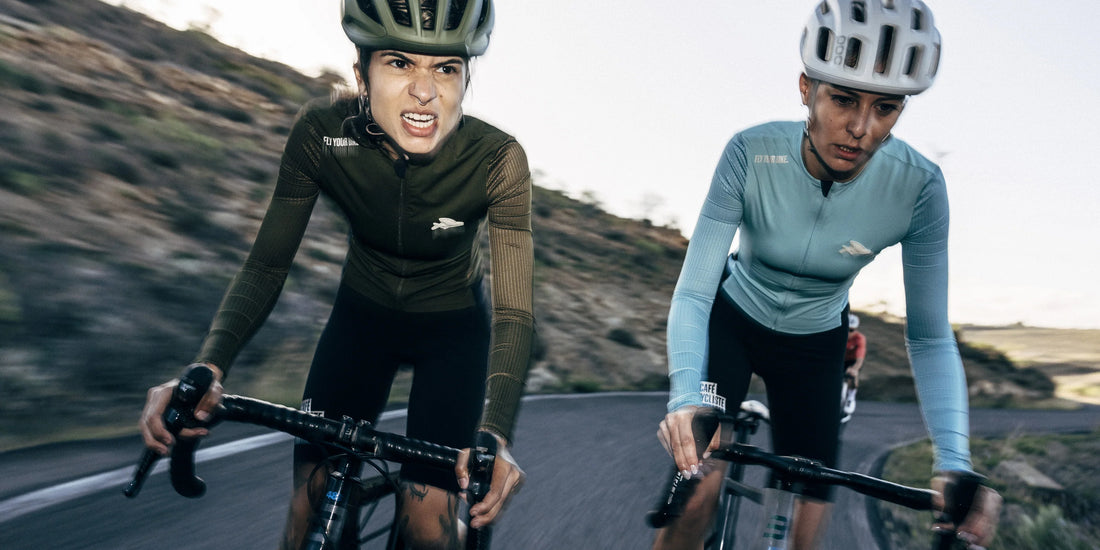 Café du Cycliste Roxane Women's Superlight Long Sleeve Cycling Jersey Radtrikot Riviera Blue