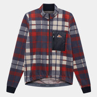 Café du Cycliste Solange Men's Fleece Cycling Jersey Long Sleeve Radtrikot langarm Anthracite / Clay