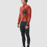 Café du Cycliste Solange Men's Fleece Cycling Jersey Long Sleeve Radtrikot langarm Clay / Sandstone
