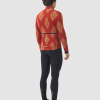 Café du Cycliste Solange Men's Fleece Cycling Jersey Long Sleeve Radtrikot langarm Clay / Sandstone