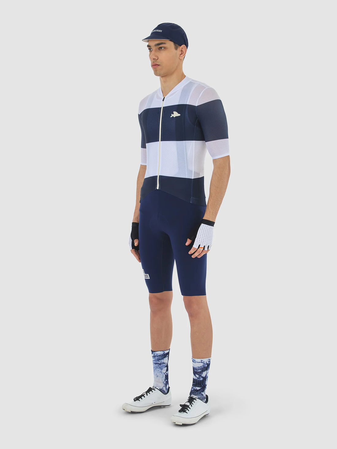 Café du Cycliste Angeline Men's Ultralight Cycling Jersey Radtrikot Navy White