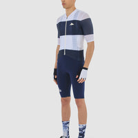 Café du Cycliste Angeline Men's Ultralight Cycling Jersey Radtrikot Navy White
