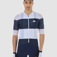 Café du Cycliste Angeline Men's Ultralight Cycling Jersey Radtrikot Navy White