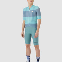 Café du Cycliste Angeline Men's Ultralight Cycling Jersey Radtrikot Riviera Blue Deep Water