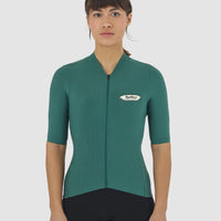 Café du Cycliste Emeline Women's Lightweight Jersey Radtrikot Alpine Green