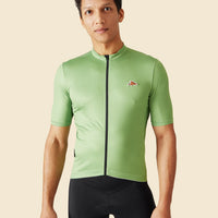 Café du Cycliste Fleurette V2 Men's Lightweight Cycling Jersey Radtrikot Cactus Green