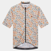 Café du Cycliste Fleurette V2 Men's Lightweight Cycling Jersey Radtrikot Chanterelle Chalk