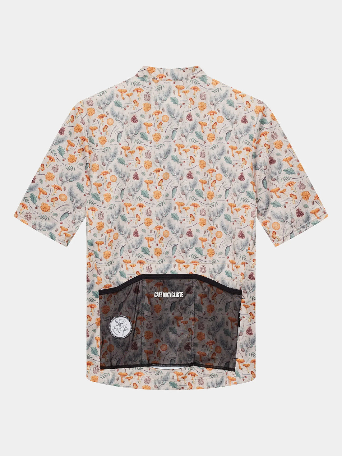 Café du Cycliste Fleurette V2 Men's Lightweight Cycling Jersey Radtrikot Chanterelle Chalk