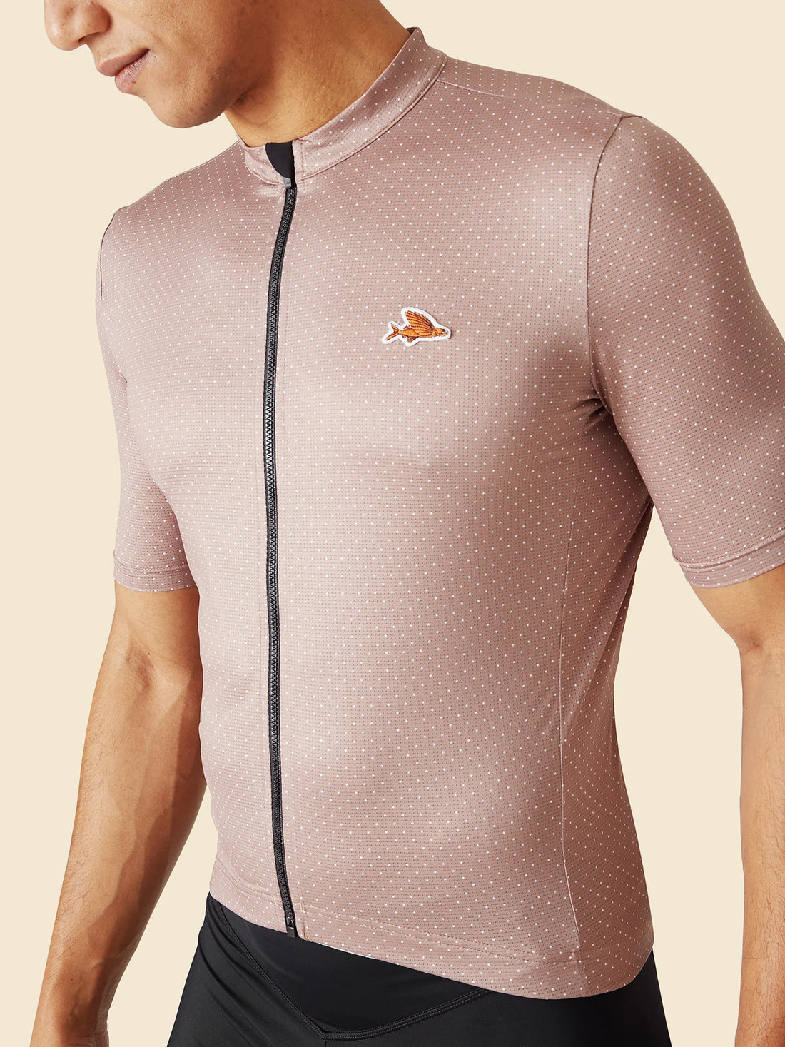 Café du Cycliste Fleurette V2 Men's Lightweight Cycling Jersey Radtrikot Oyster Grey