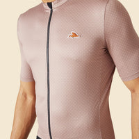 Café du Cycliste Fleurette V2 Men's Lightweight Cycling Jersey Radtrikot Oyster Grey