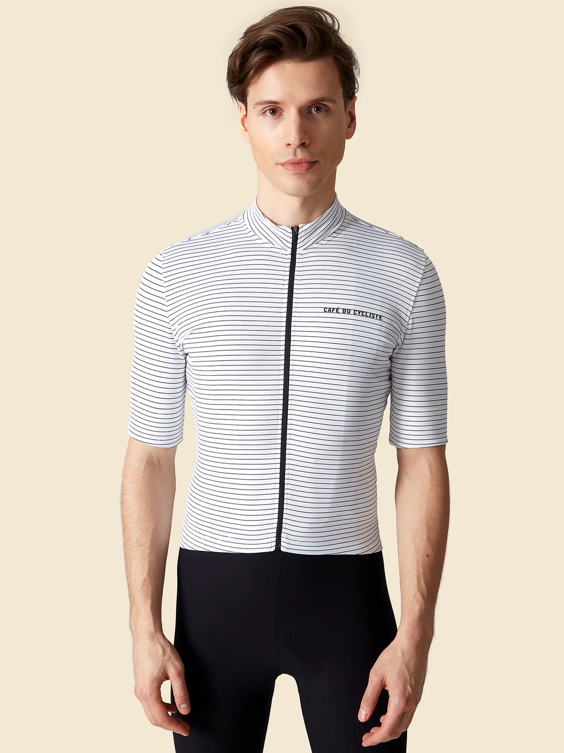 Café du Cycliste Francine Men's Midweight Jersey Radtrikot White