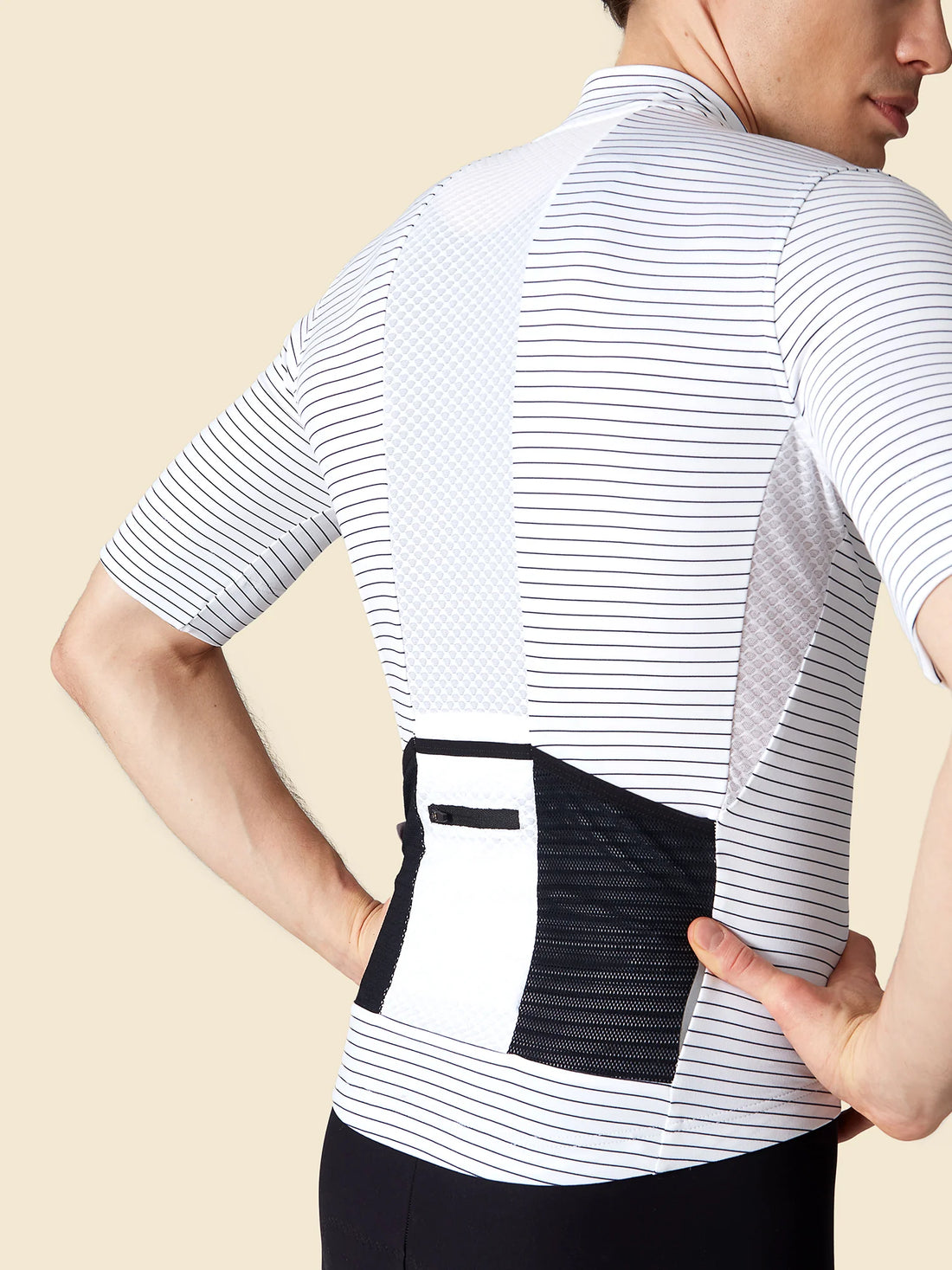 Café du Cycliste Francine Men's Midweight Jersey Radtrikot White