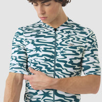 Café du Cycliste Men's Superlight Jersey Laurette Radtrikot Stars / Dark Sea