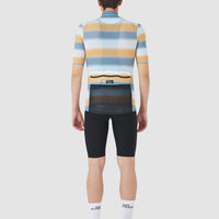 Café du Cycliste Mona Men's Superlight Jersey Radtrikot Deep Water Sunflower