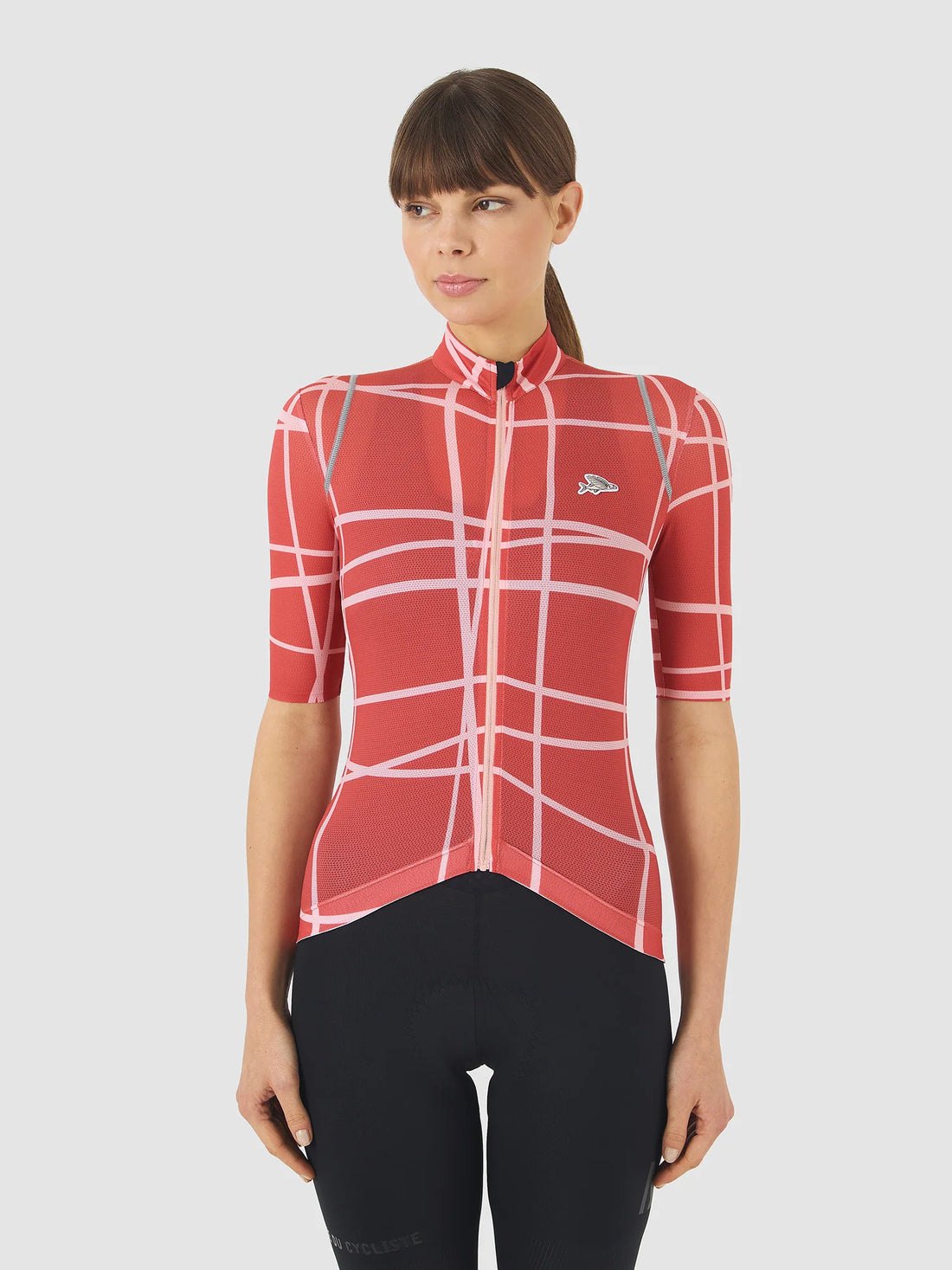 Café du Cycliste Mona Women's Superlight Cycling Jersey Radtrikot Cinder Red Plush
