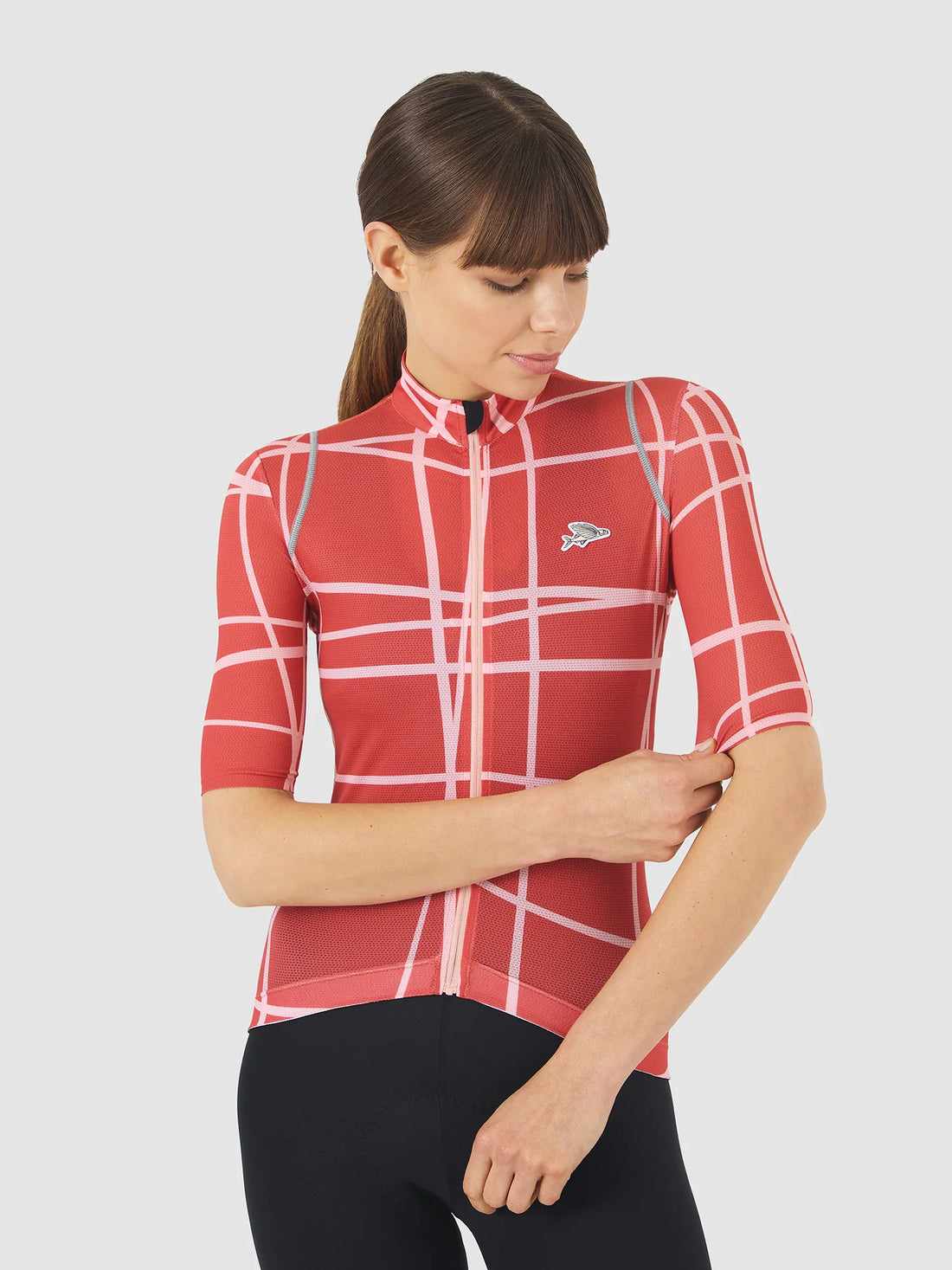 Café du Cycliste Mona Women's Superlight Cycling Jersey Radtrikot Cinder Red Plush