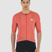 Café du Cycliste Olympe Textured Men's Jersey Radtrikot Cinder Red