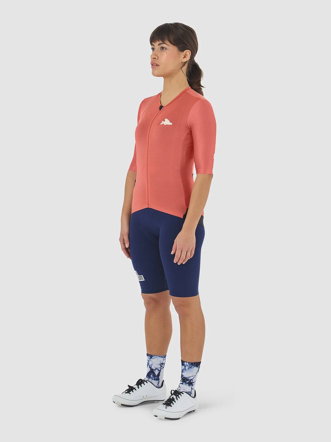 Café du Cycliste Olympe Textured Women's Jersey Radtrikot Mountain Cinder Red
