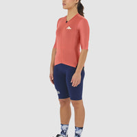 Café du Cycliste Olympe Textured Women's Jersey Radtrikot Mountain Cinder Red