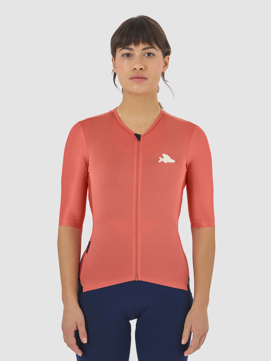 Café du Cycliste Olympe Textured Women's Jersey Radtrikot Mountain Cinder Red