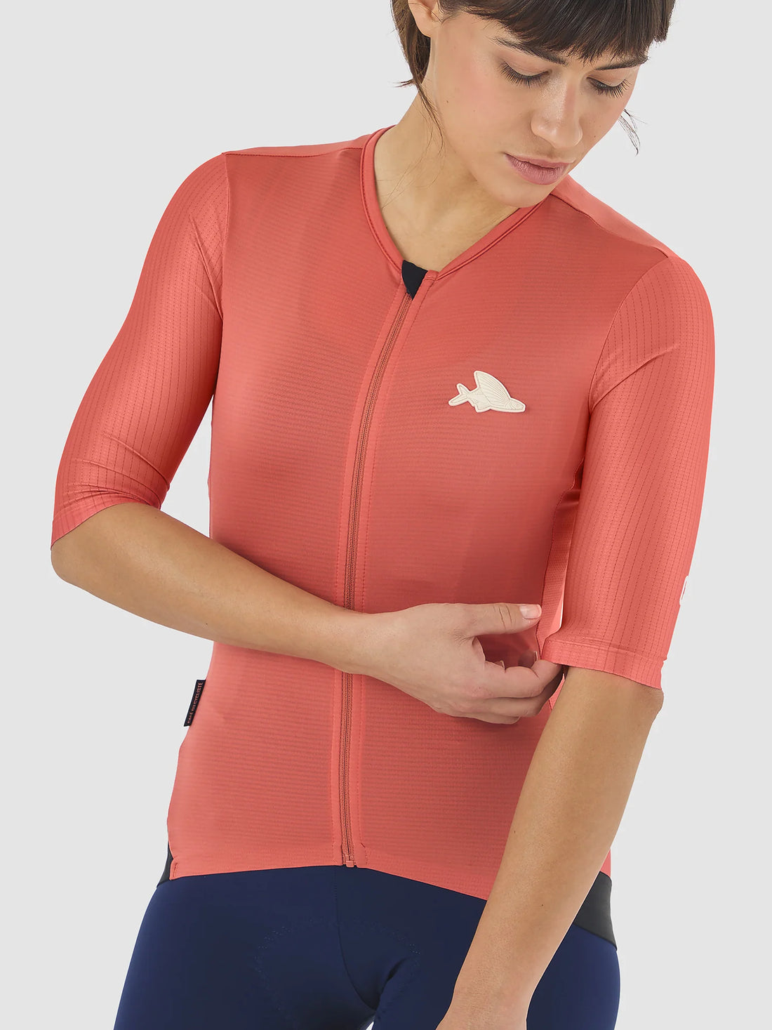 Café du Cycliste Olympe Textured Women's Jersey Radtrikot Mountain Cinder Red