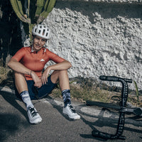Café du Cycliste Olympe Textured Women's Jersey Radtrikot Mountain Cinder Red