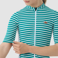 Café du Cycliste Romy Women's Jersey Radtrikot White Dark Sea