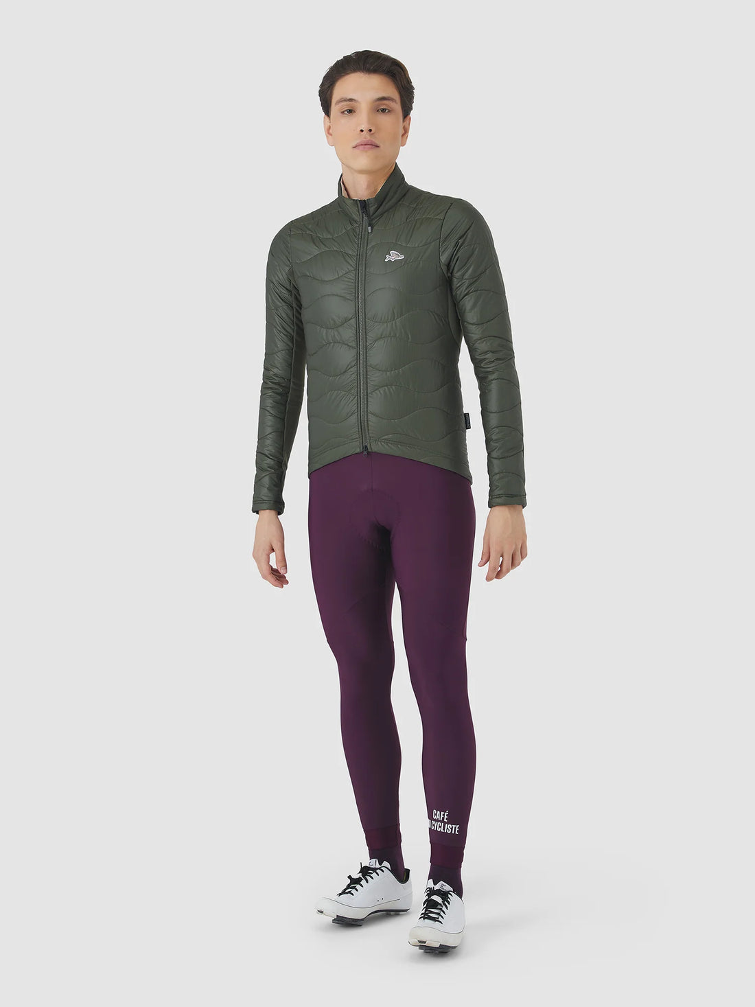 Café du Cycliste Albertine V2 Men's Thermal Cycling Jacked Winter Fahrradjacke Khaki