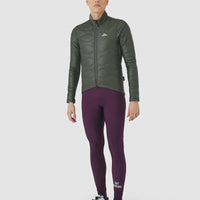 Café du Cycliste Albertine V2 Men's Thermal Cycling Jacked Winter Fahrradjacke Khaki