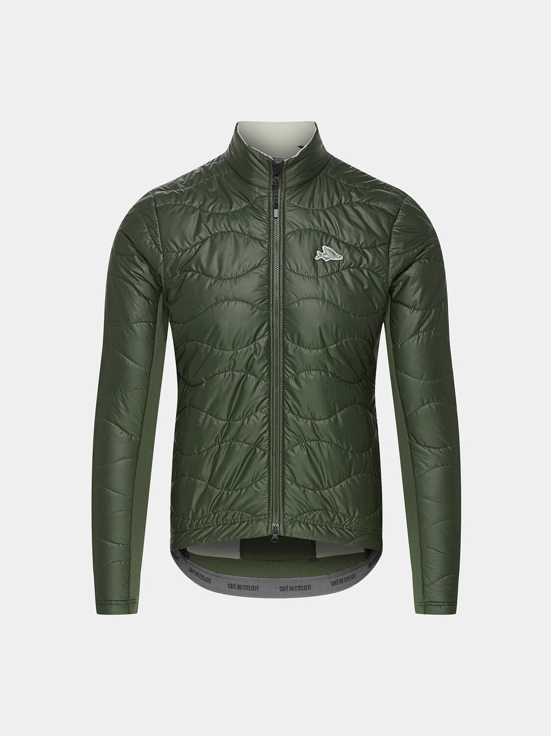 Café du Cycliste Albertine V2 Men's Thermal Cycling Jacked Winter Fahrradjacke Khaki