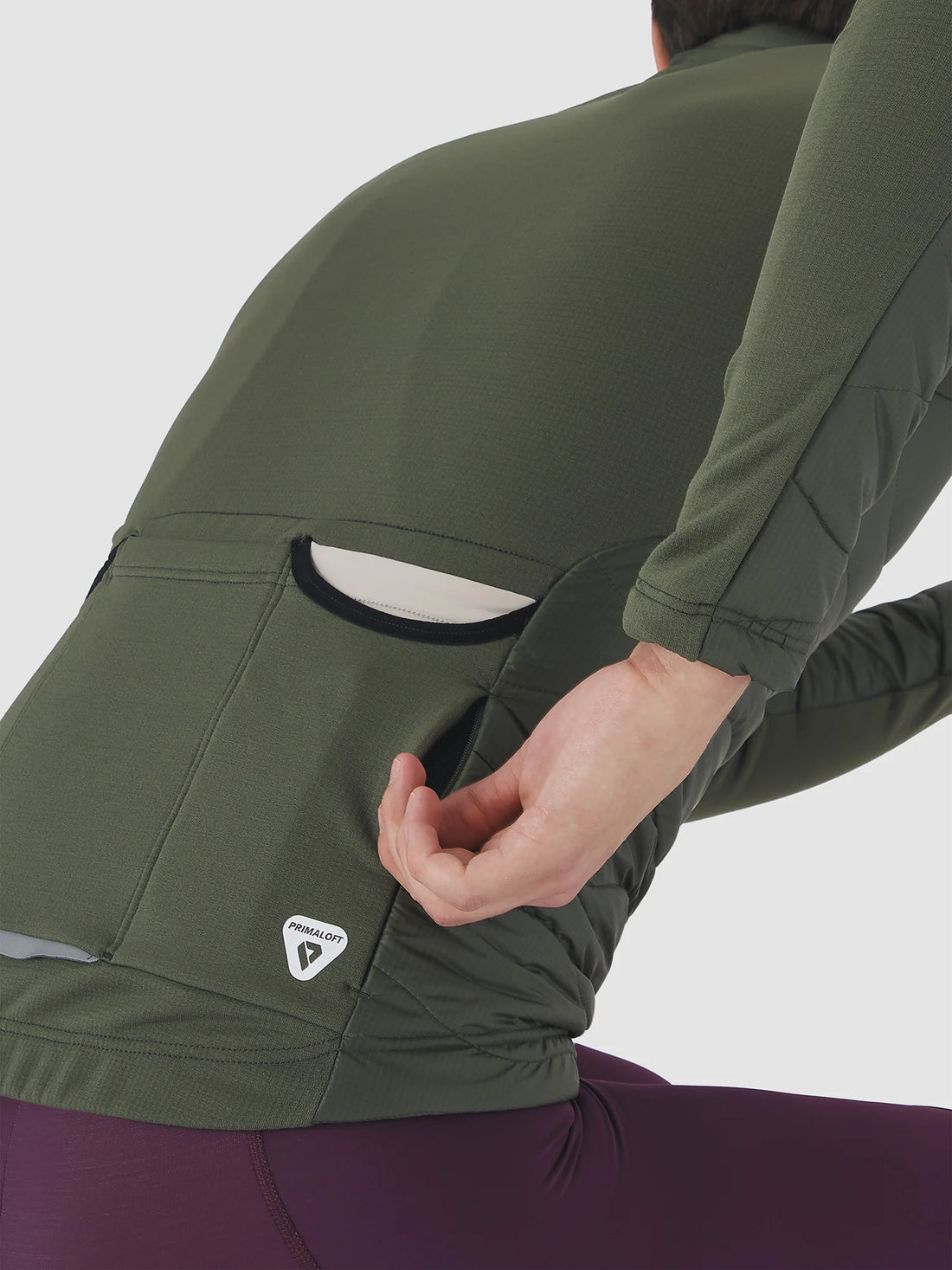 Café du Cycliste Albertine V2 Men's Thermal Cycling Jacked Winter Fahrradjacke Khaki
