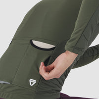 Café du Cycliste Albertine V2 Men's Thermal Cycling Jacked Winter Fahrradjacke Khaki