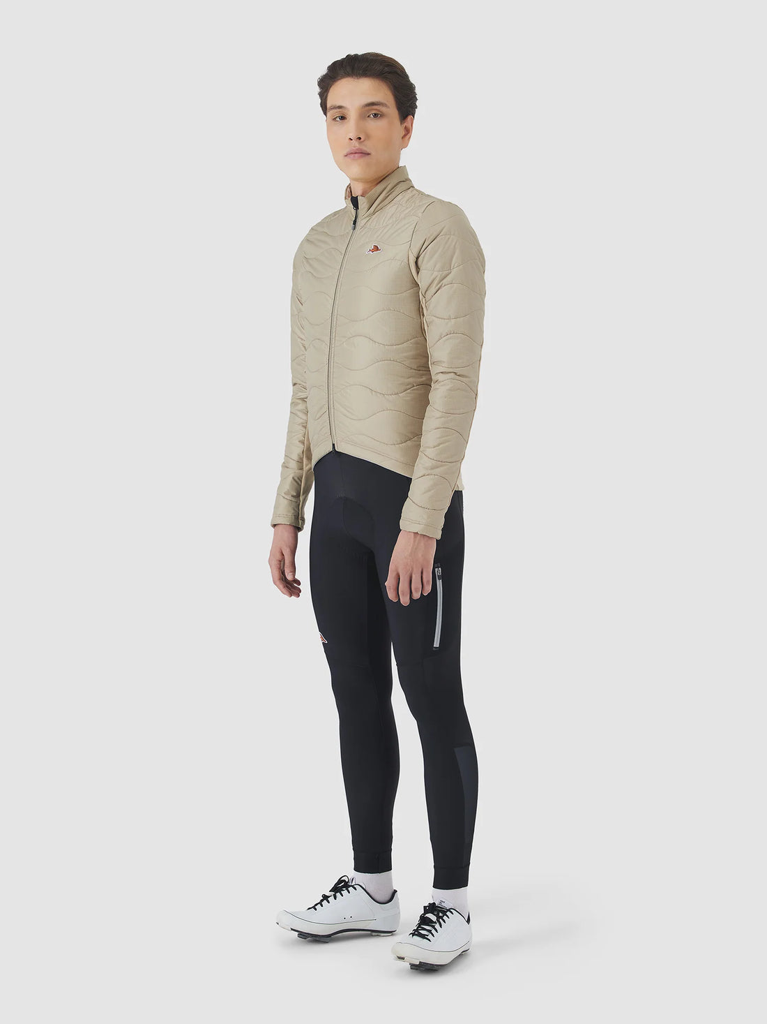 Café du Cycliste Albertine V2 Men's Thermal Cycling Jacked Winter Fahrradjacke Pearl Grey