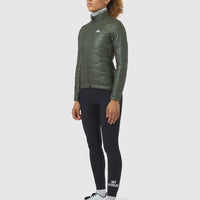 Café du Cycliste Albertine V2 Women's Thermal Cycling Jacked Winter Fahrradjacke Khaki