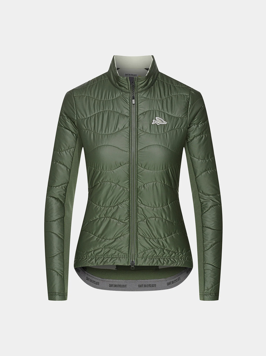 Café du Cycliste Albertine V2 Women's Thermal Cycling Jacked Winter Fahrradjacke Khaki