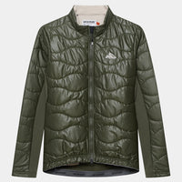 Café du Cycliste Albertine V2 Women's Thermal Cycling Jacked Winter Fahrradjacke Khaki