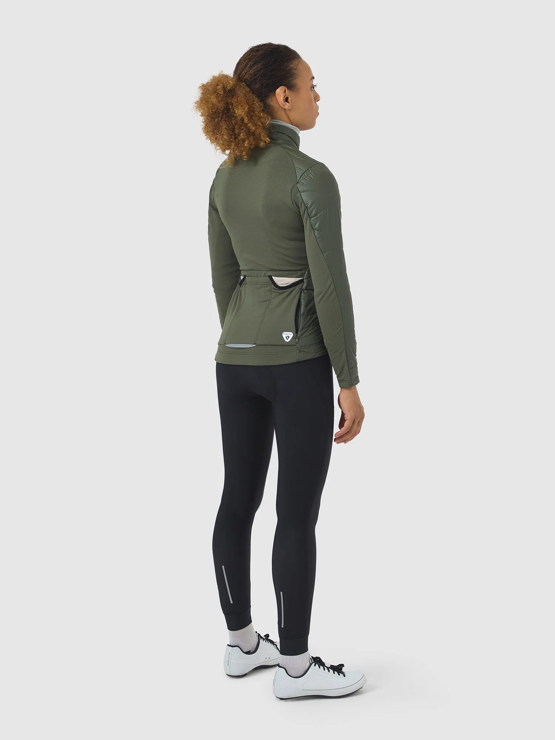 Café du Cycliste Albertine V2 Women's Thermal Cycling Jacked Winter Fahrradjacke Khaki