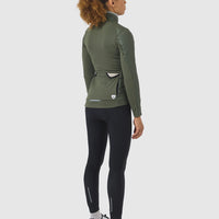 Café du Cycliste Albertine V2 Women's Thermal Cycling Jacked Winter Fahrradjacke Khaki
