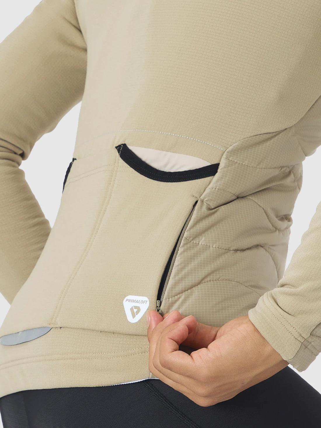 Café du Cycliste Albertine V2 Women's Thermal Cycling Jacked Winter Fahrradjacke Pearl Grey