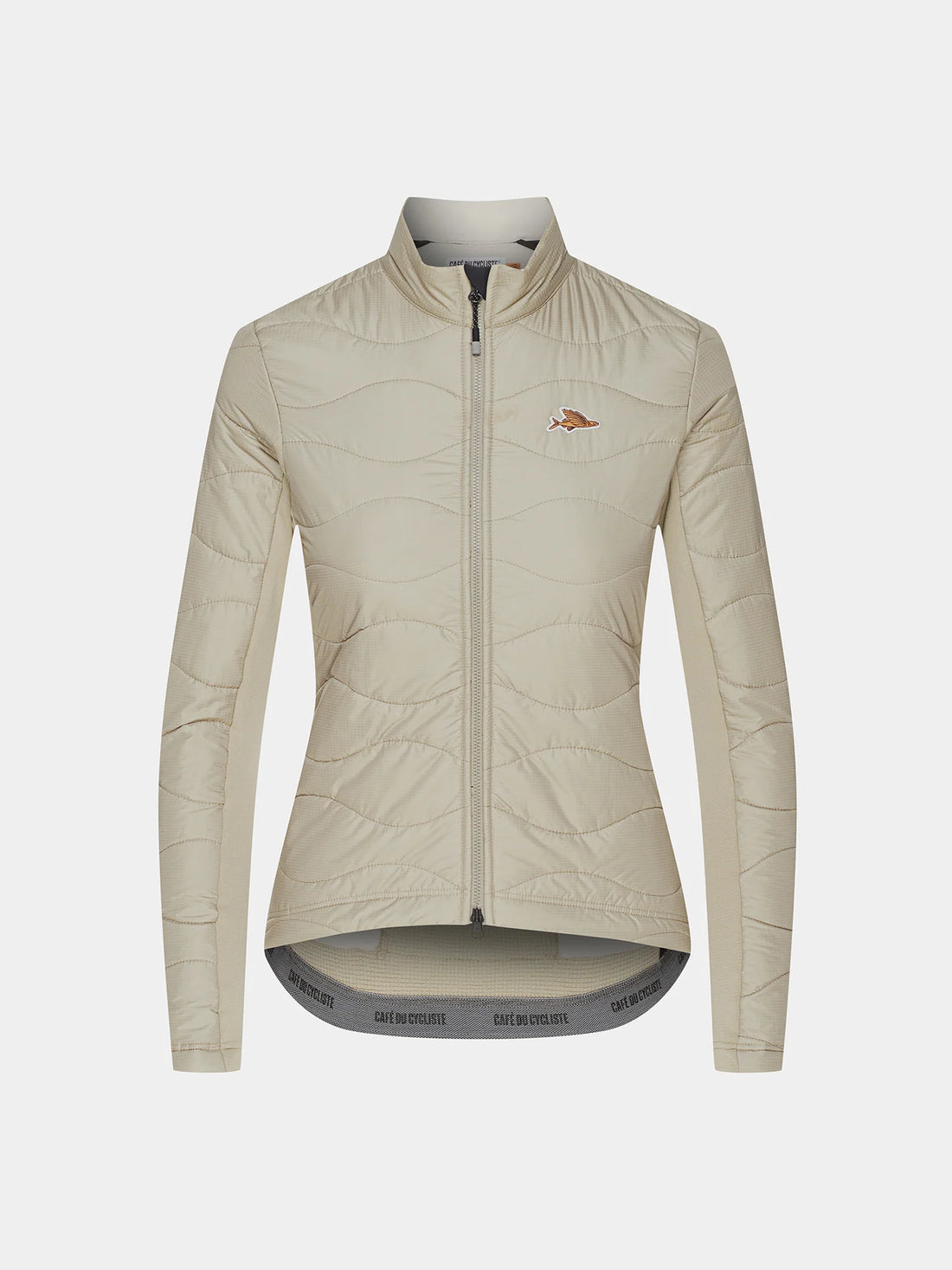 Café du Cycliste Albertine V2 Women's Thermal Cycling Jacked Winter Fahrradjacke Pearl Grey