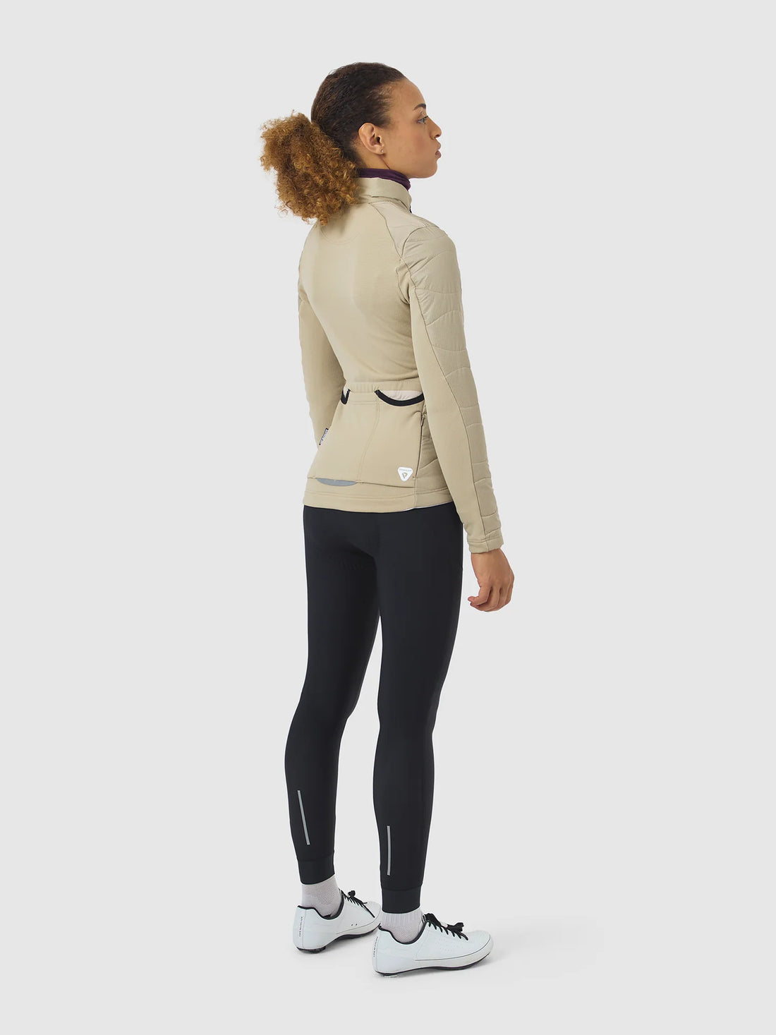 Café du Cycliste Albertine V2 Women's Thermal Cycling Jacked Winter Fahrradjacke Pearl Grey