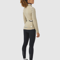 Café du Cycliste Albertine V2 Women's Thermal Cycling Jacked Winter Fahrradjacke Pearl Grey