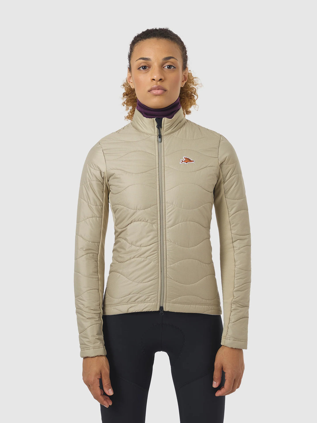 Café du Cycliste Albertine V2 Women's Thermal Cycling Jacked Winter Fahrradjacke Pearl Grey