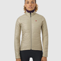 Café du Cycliste Albertine V2 Women's Thermal Cycling Jacked Winter Fahrradjacke Pearl Grey
