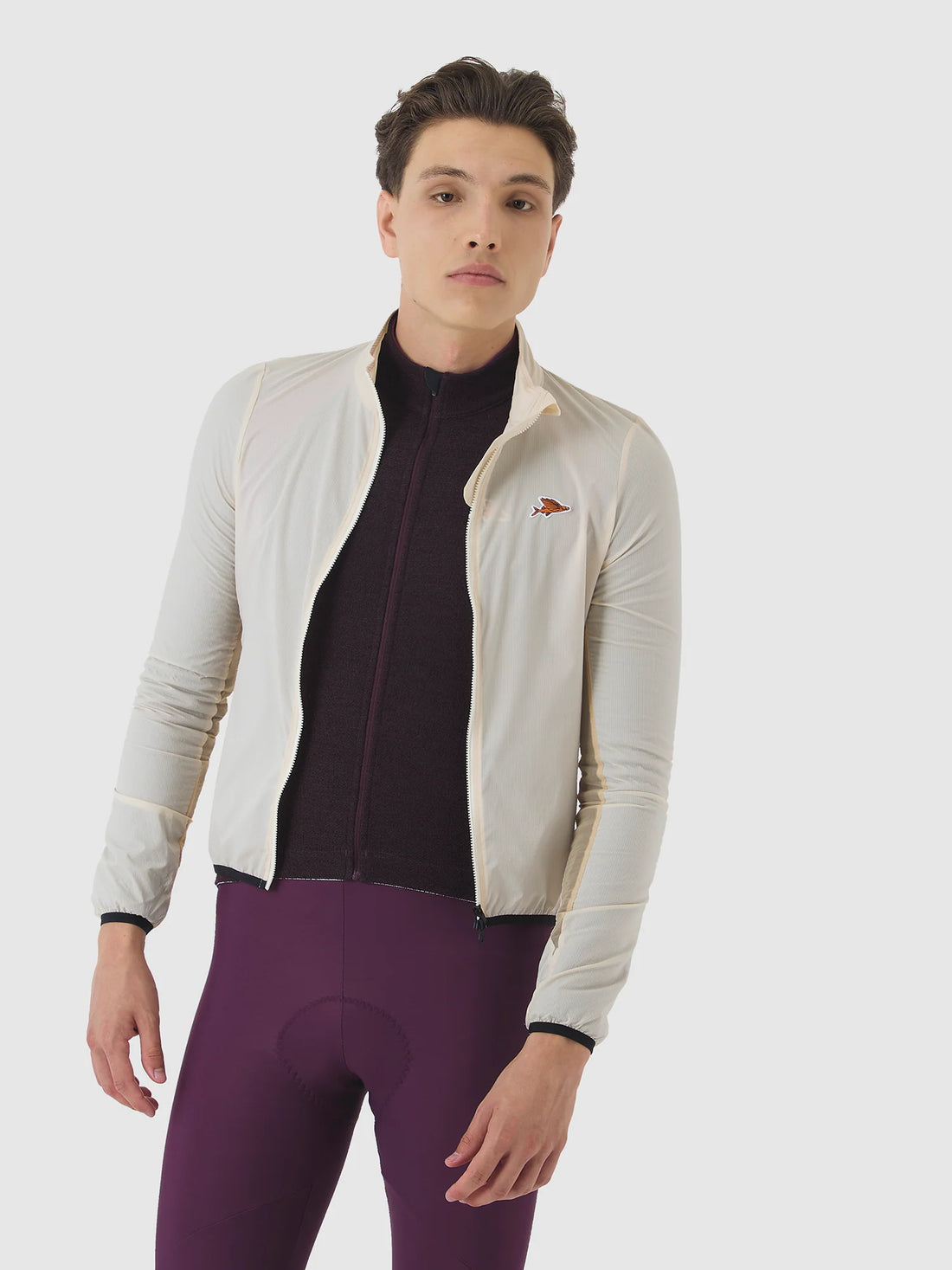 Café du Cycliste Edith Men's Cycling Windjacket Wind Fahrradjacke Chalk